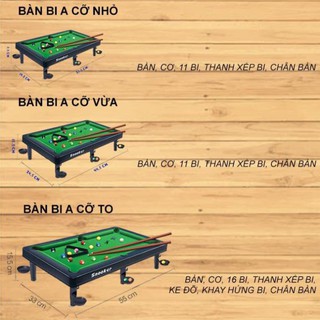 Bàn Bi A Nhiều Kích Thước Mini Giá Rẻ Đồ Chơi Bàn Bida Vận Động Cho Bé Cực Chất