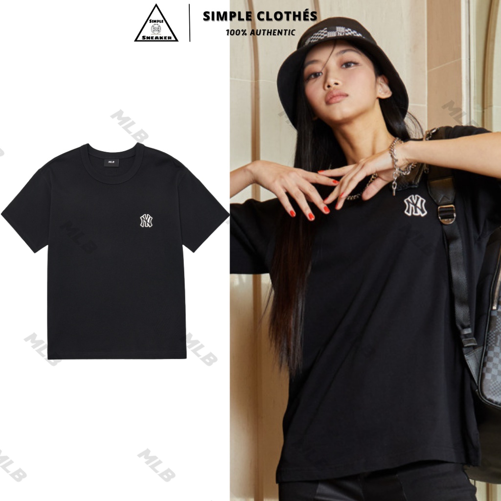 ÁO THUN MLB CHECKERBOARD BACK LOGO 🔥CHÍNH HÃNG🔥T-shirt Màu Đen Tay Ngắn MLB  - SIMPLE SNEAKER