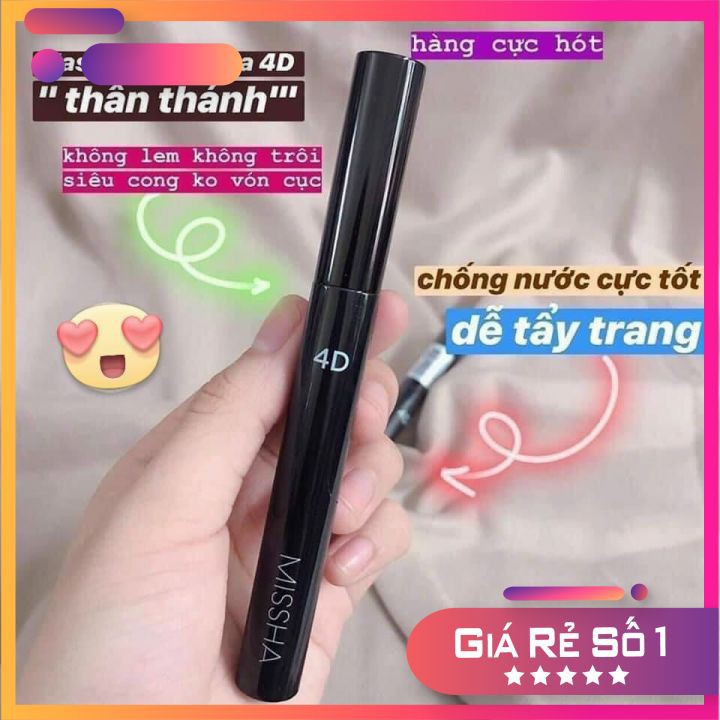 Mascara MISSHA❣️❣️❣️FREESHIP❣️❣️❣️cong và dài mi, không lem không trôi, chống nước cực tốt