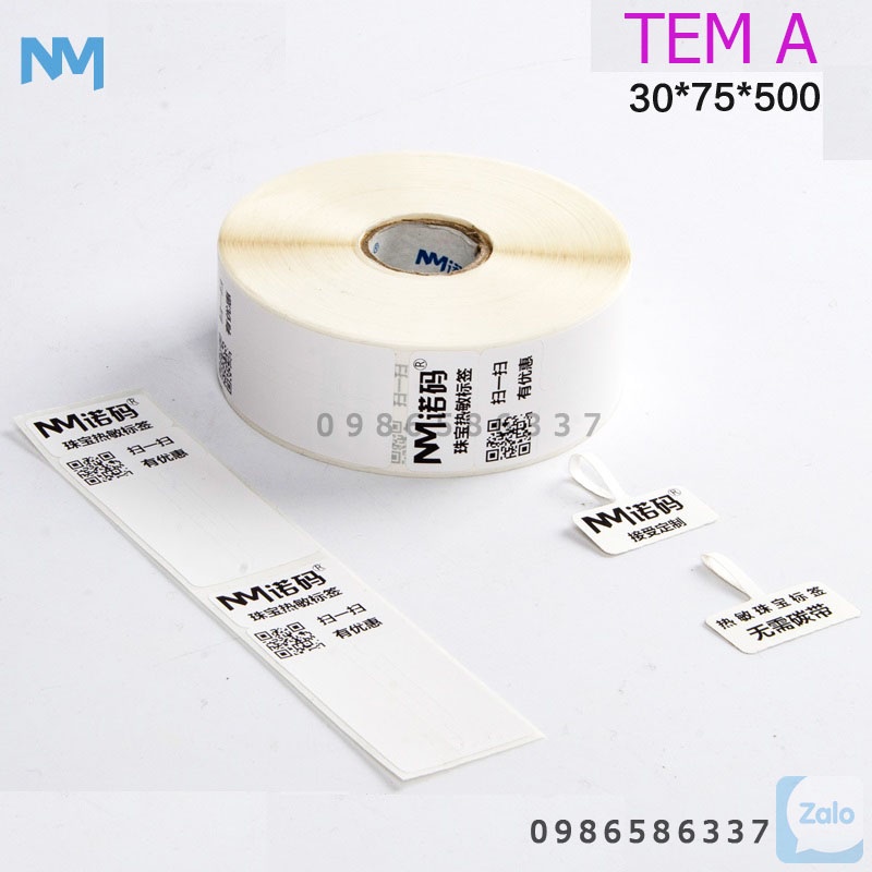 Tem trang sức, nhãn tem vàng, tem nhãn phụ kiện, kính mắt, tag đồng hồ, gắn nhan dây cáp iZamo