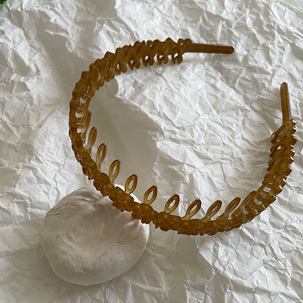 Băng Đô Cài Tóc Màu Trơn Đính Hoa Nhựa acrylic Chống Trượt Thời Trang Mới