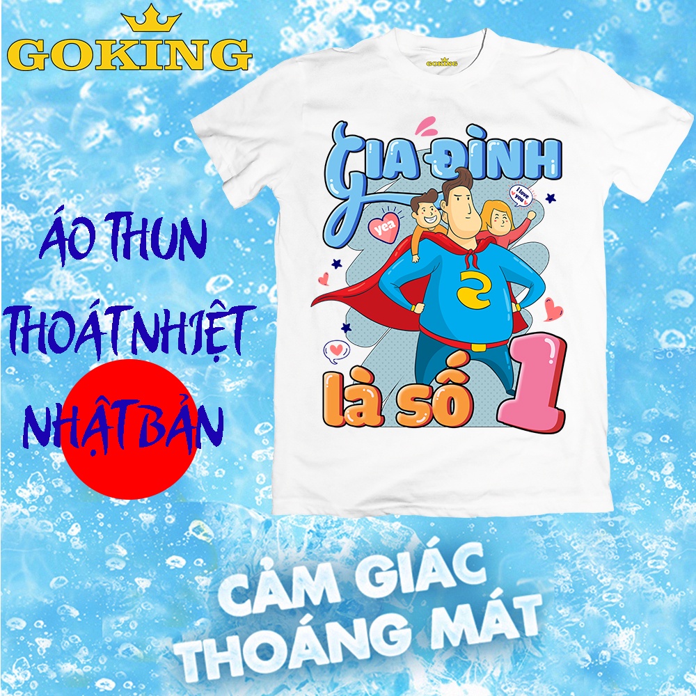 Áo thun thoát nhiệt Goking, tình yêu cặp đôi, 100% cotton thấm hút mồ hôi tốt, công nghệ in bền màu