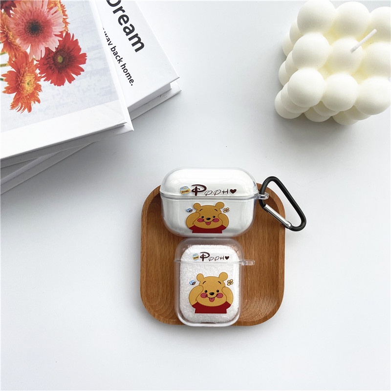 Vỏ Đựng Bảo Vệ Hộp Sạc Tai Nghe airpods 1/2/Pro Hình Gấu Pooh