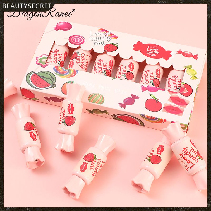 (Hàng Mới Về) Son Bóng Chống Thấm Nước Thiết Kế Vỏ Hình Viên Kẹo Dễ Thương