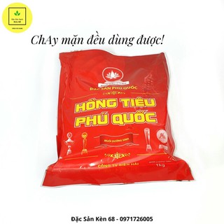 Muối Hồng Tiêu đặc sản Phú quốc tốt cho sức khỏe chay mặn đều dùng được-bịch 1kg
