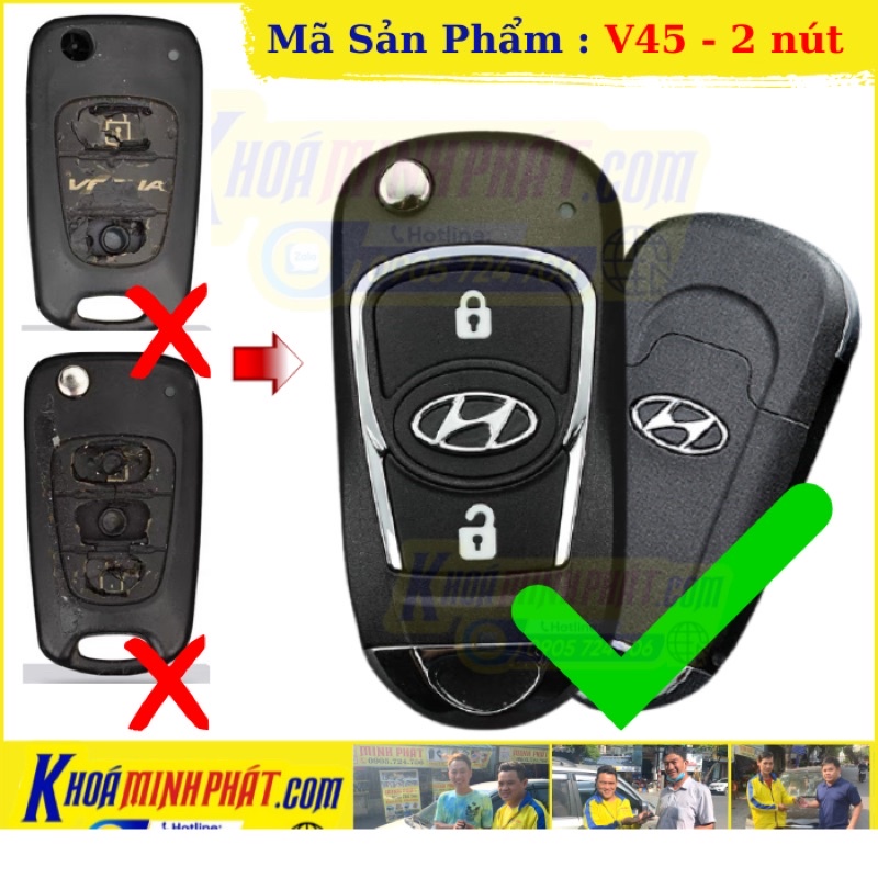 Vỏ Độ Chìa khoá xe Hyundai