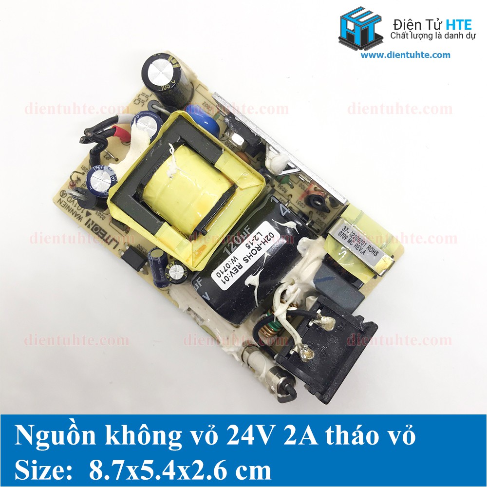 Board nguồn không vỏ 24V 2A tháo vỏ [HTE Quy Nhơn CN2]