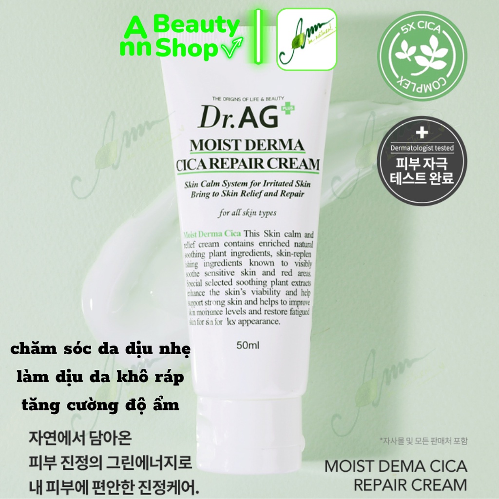 Kem Dưỡng Dr.AG+ Moist Derma Cica Repair Cream 50ml