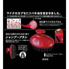 Lược silicone gội đầu Tubaki massage tóc và da đầu made in Japan