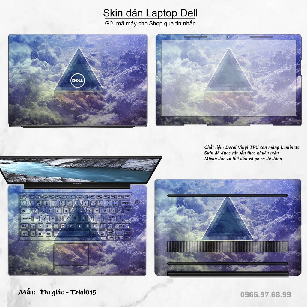 Skin dán Laptop Dell in hình Đa giác _nhiều mẫu 3 (inbox mã máy cho Shop)