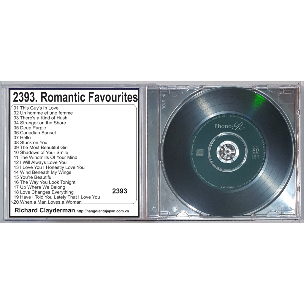 Bộ 4 CD nhạc hòa tấu Richard Clayderman ( 2392 - 2395 )