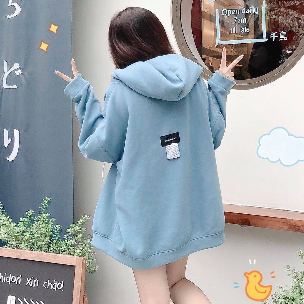 HOODIE FULLZIP "STORY" DOUBLE LABEL PEARL BLUE | BigBuy360 - bigbuy360.vn
