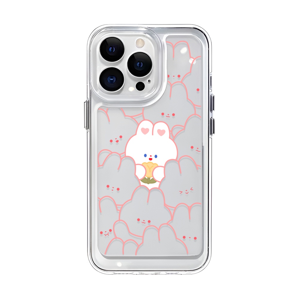 Ốp Điện Thoại Trong Suốt Hình Thỏ Dễ Thương Cho iphone 14 Pro Max Plus 13 11 12 7 8 Plus X XR XS Max 7 8 SE 2020