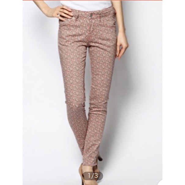Quần Kaki Skinny EARTH Music&Ecology Hàng Xuất Dư Nhật Xịn Cao Cấp Dáng Ôm Chất Siêu Mịn Hoa Hồng Nhí