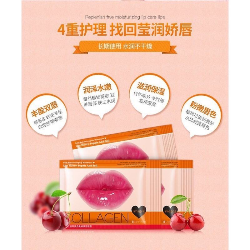 (hàng Mới Về) Mặt Nạ Môi Collagen Dưỡng Ẩm Chống Khô Và Khử Muối | BigBuy360 - bigbuy360.vn