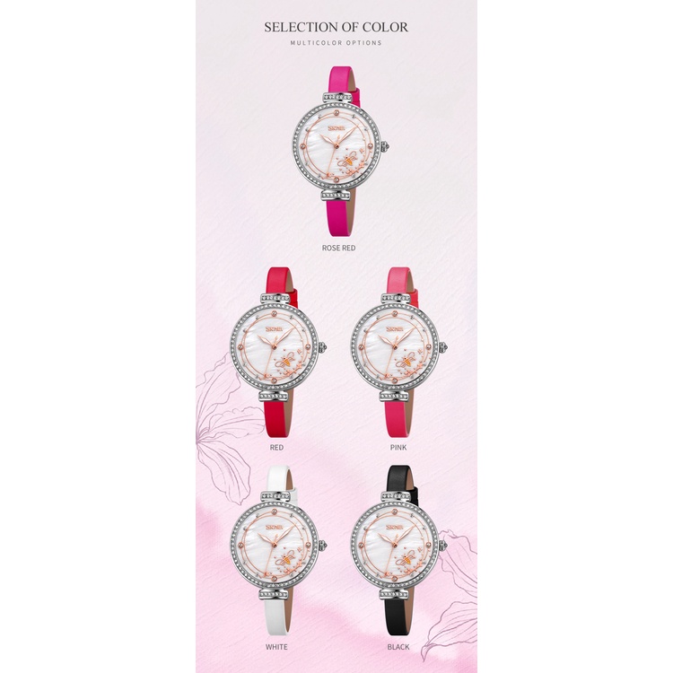 Đồng Hồ Quartz SKMEI 9142 Chống Thấm Nước Và Chống Sốc Với Dây Đeo Da