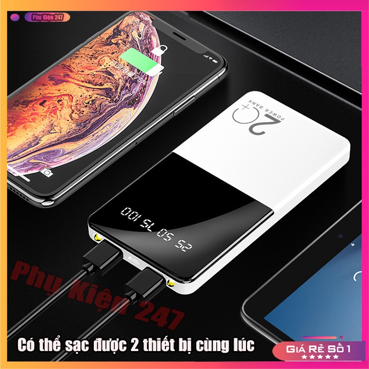 Sạc Dự Phòng 20000mah🔥Full Box🔥Pin Sạc Dự Phòng Tích Hợp Công Nghệ Sạc Nhanh Quick Charge 5.0 Cực Chất