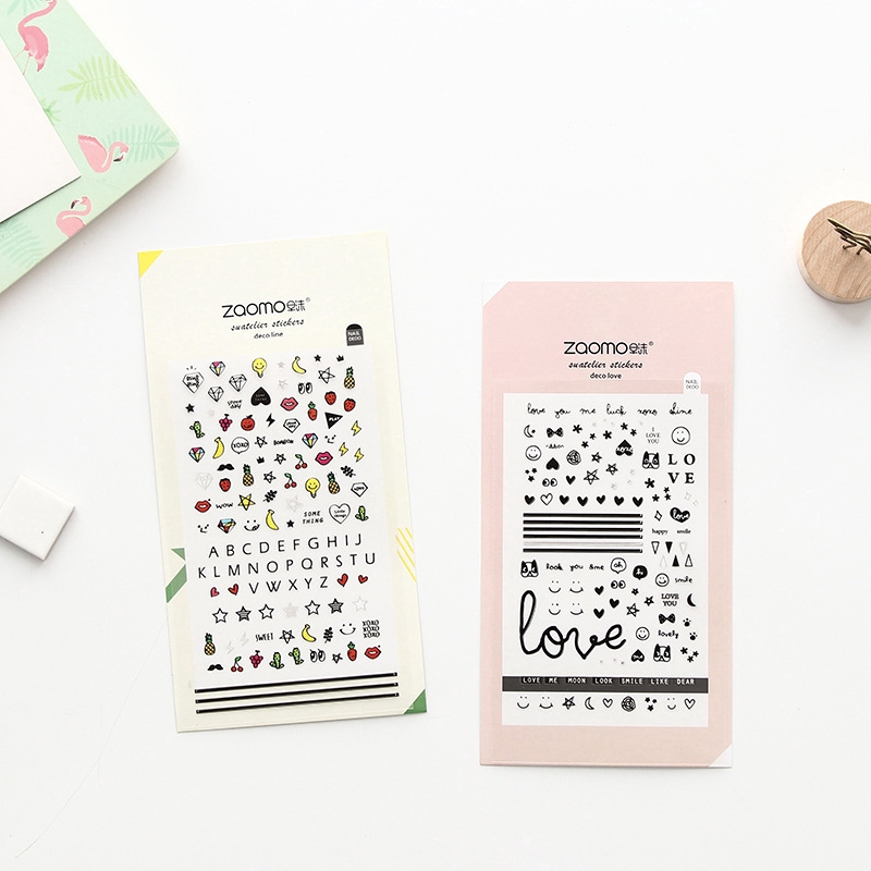 Bộ 40 nhãn dán PVC đáng yêu dùng trang trí sổ tay/album ảnh/điện thoại