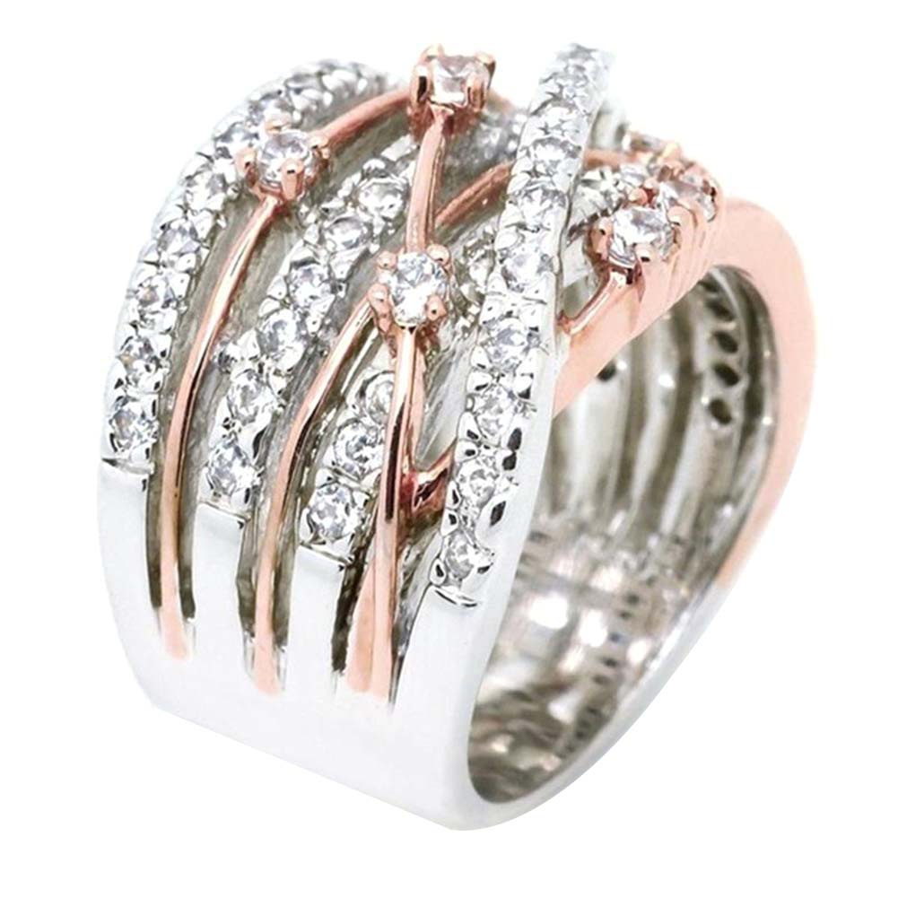 Nhẫn ĐíNh Kim Cương Giả Sang TrọNg Cho Nữ