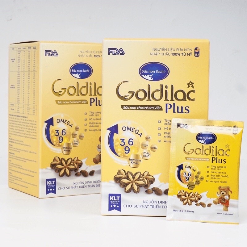 Sữa non sachi goldilac plus - bé khỏe, thông minh, cao lớn vượt trội