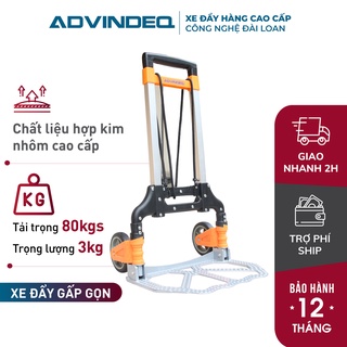 Xe đẩy hàng 2 bánh gấp gọn 85kg nhập khẩu ADVINDEQ TL-80C-bảo hành 1 năm- tặng kèm dây buộc hàng