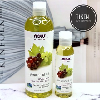 Tinh dầu hạt nho Now Grapeseed Oil 100% Pure Sensitive Skin Care 473ml