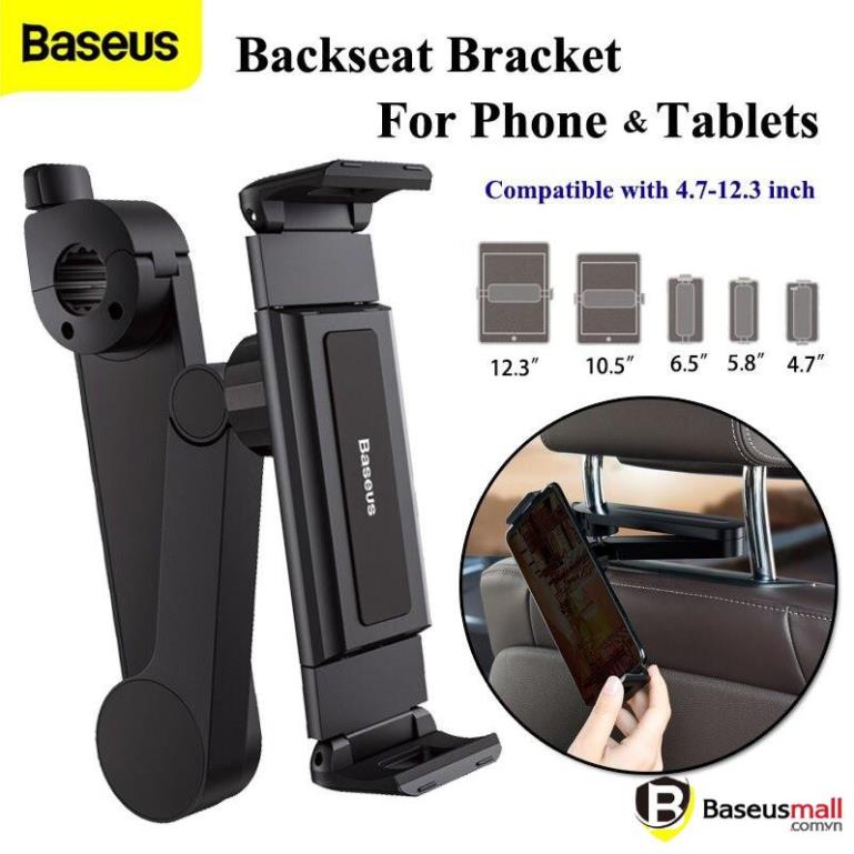 Baseus -BaseusMall VN Giá treo xếp gọn dùng gắn lưng ghế trên xe hơi Baseus Fun Journey Backseat Lazy Bracket