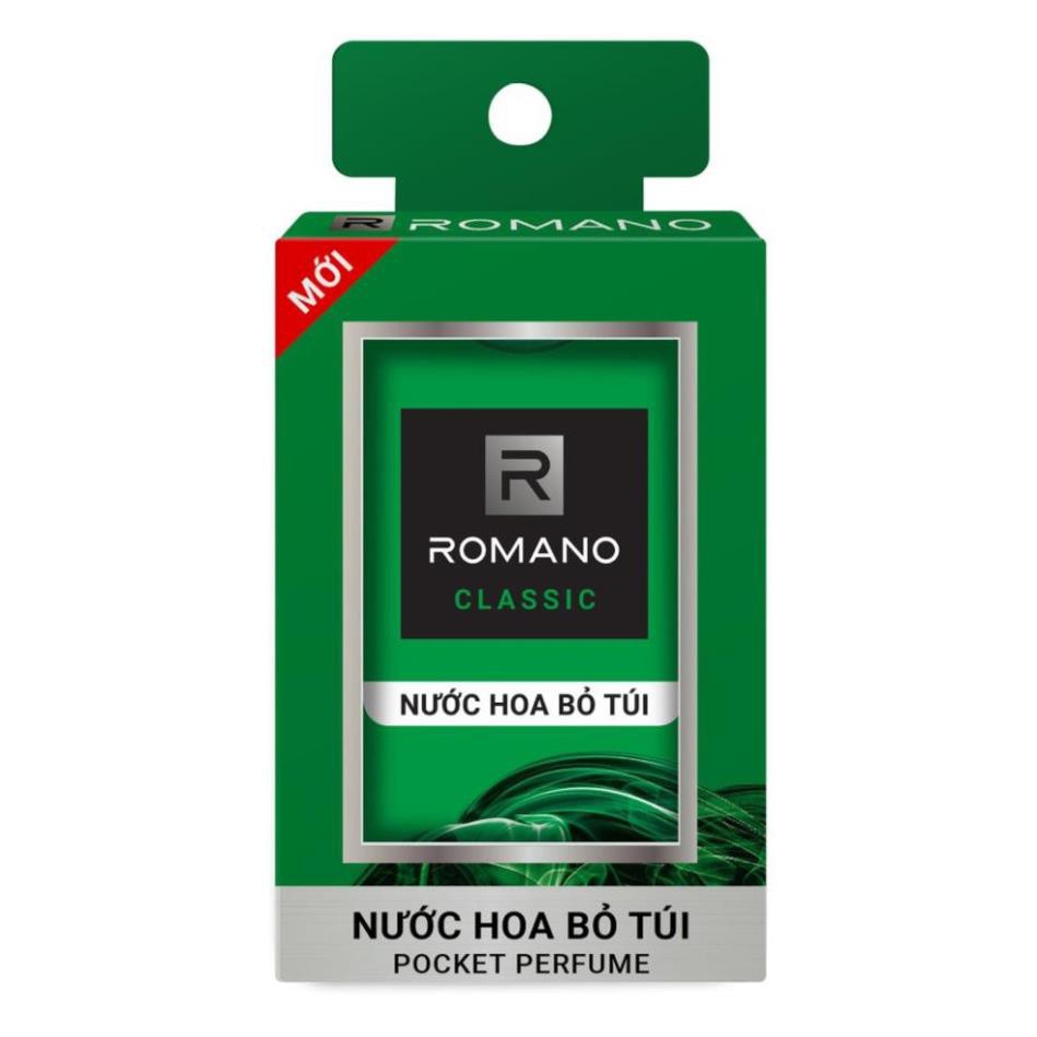 [Quà tặng không bán] Nước hoa bỏ túi  Romano Classic tiện lợi mọi lúc mọi nơi 18ml