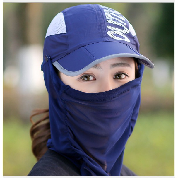Mũ chống nắng 360 độ thời trang nón kết chống nắng kèm khẩu trang đa năng
