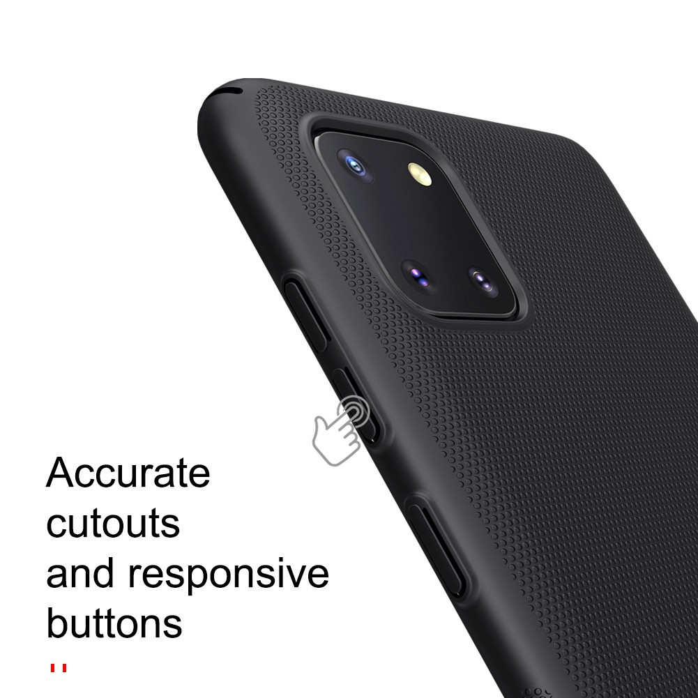 Samsung Galaxy Note 10 Lite note10lite -Ốp lưng Nillkin nhựa cứng lưng sần cao cấp chống bám mồ hôi và bụi bẩn, chắc tay