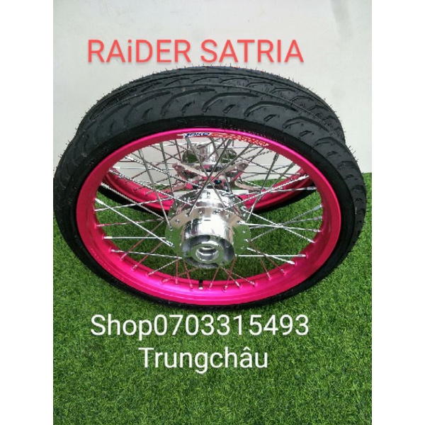 CẶP BÁNH RAIDER,SATRIA NIỀNG YOKO THÁI 1.4 1.6 CĂM MẠ  CRÔM FULL VỎ CAMEL 60.70 RÁP NHƯ MÂM RIN