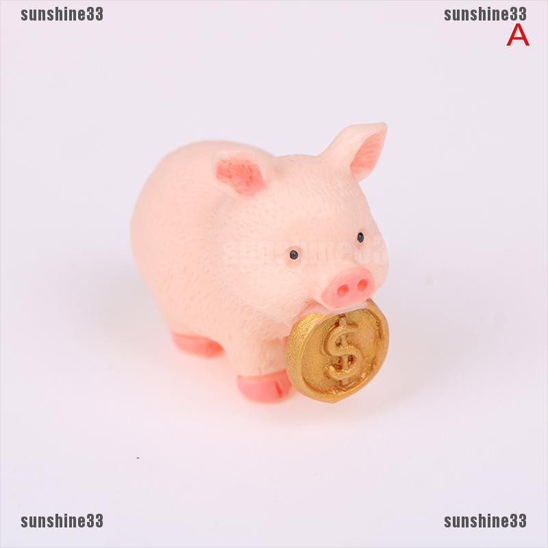 Mô Hình Chú Heo May Mắn Mini Trang Trí Sân Vườn / Nhà Búp Bê