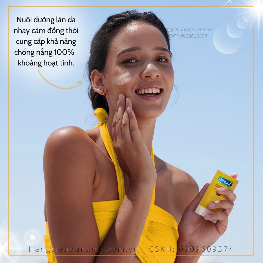 Sáp chống nắng Cetaphil Sheer Mineral Sunscreen Stick Face&Body14g|Sáp chống nắng 100% khoáng chất|Dành cho da nhạy cảm