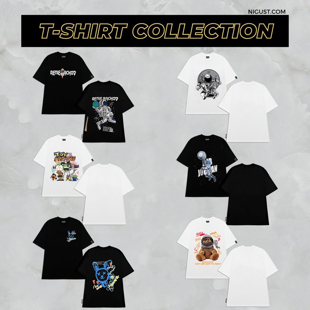 RANDOM PACK T-SHIRT - Áo thun local brand NIGUST form rộng tay lỡ cổ tròn vải cotton cao cấp Fullbox