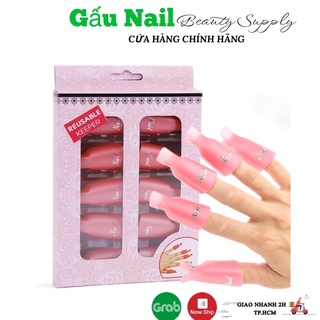 Kẹp Ủ tháo sơn gel móng tay - kẹp ủ phá sơn gel bộ 10pcs