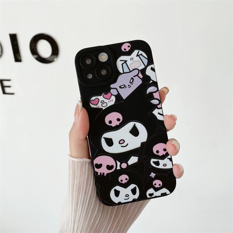 Ốp Điện Thoại Họa Tiết Kuromi Nhật Bản 4 Trong 1 Cho Xiaomi Redmi 4in1 K30 Mi 10 Lite Mi 11 Mi 12 Pro K40 Note 7 Pro Note 8 9 10 Pro