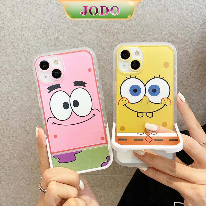 Ốp Điện Thoại TPU Mềm Có Giá Đỡ Hình Em Bé Màu Vàng Cho iPhone 13 12 11 Pro Promax 7 8 Plus X XR XSMax