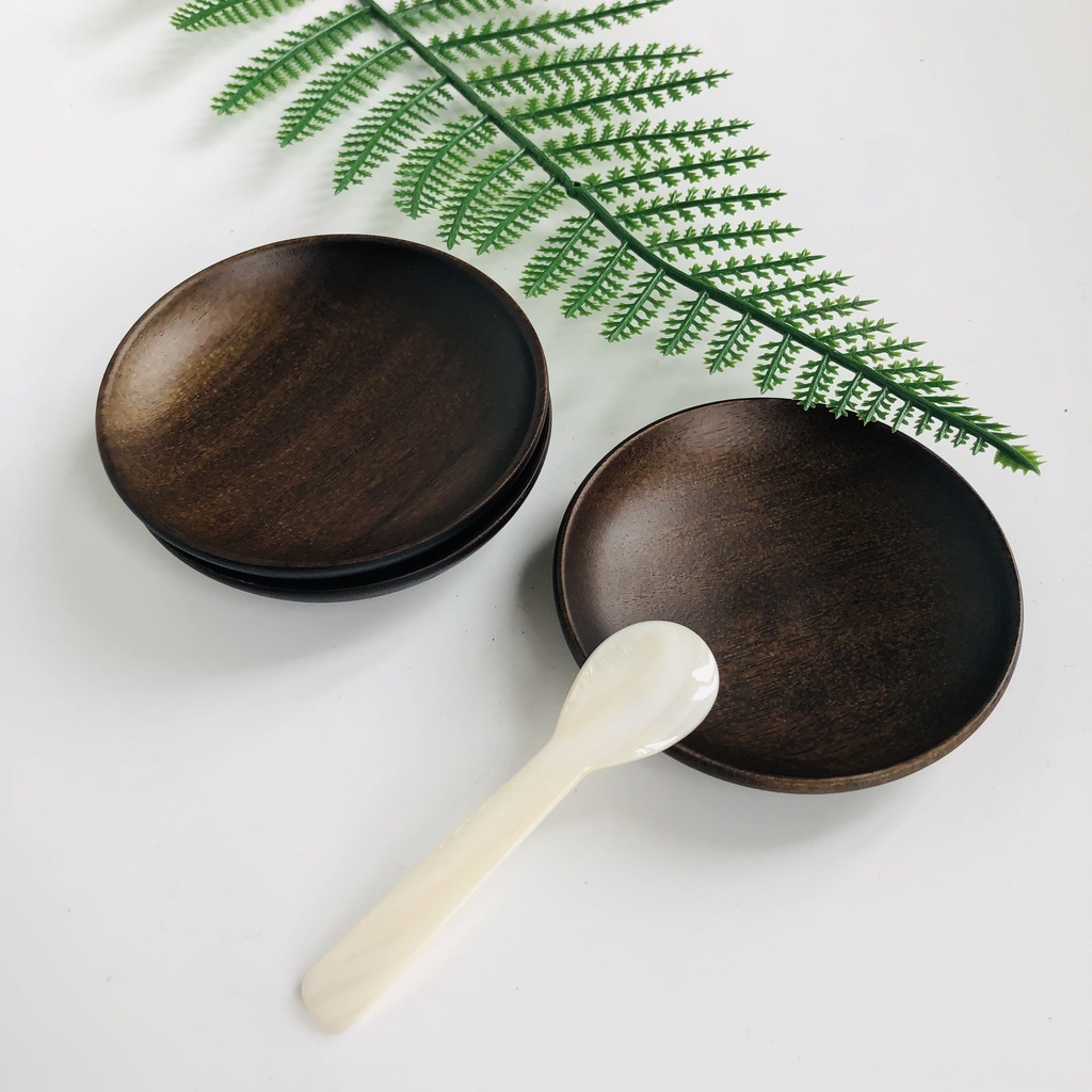 Đĩa Gỗ Keo Nhỏ 7.5cm Đựng Gia Vị, Nước Sốt, Đĩa Gỗ Keo Decor Trang Trí Chụp Ảnh Của Vitrapro
