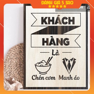 [🎀 QUÀ TẶNG mừng nhà mới , khai trương] Tranh tạo động lực cho nhân viên - khách hàng là chén cơm manh áo