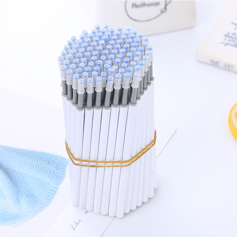 Set 10 Ruột Bút Mực Nước Ngòi 0.5mm Màu Đen / Xanh Đỏ / Xanh Dương