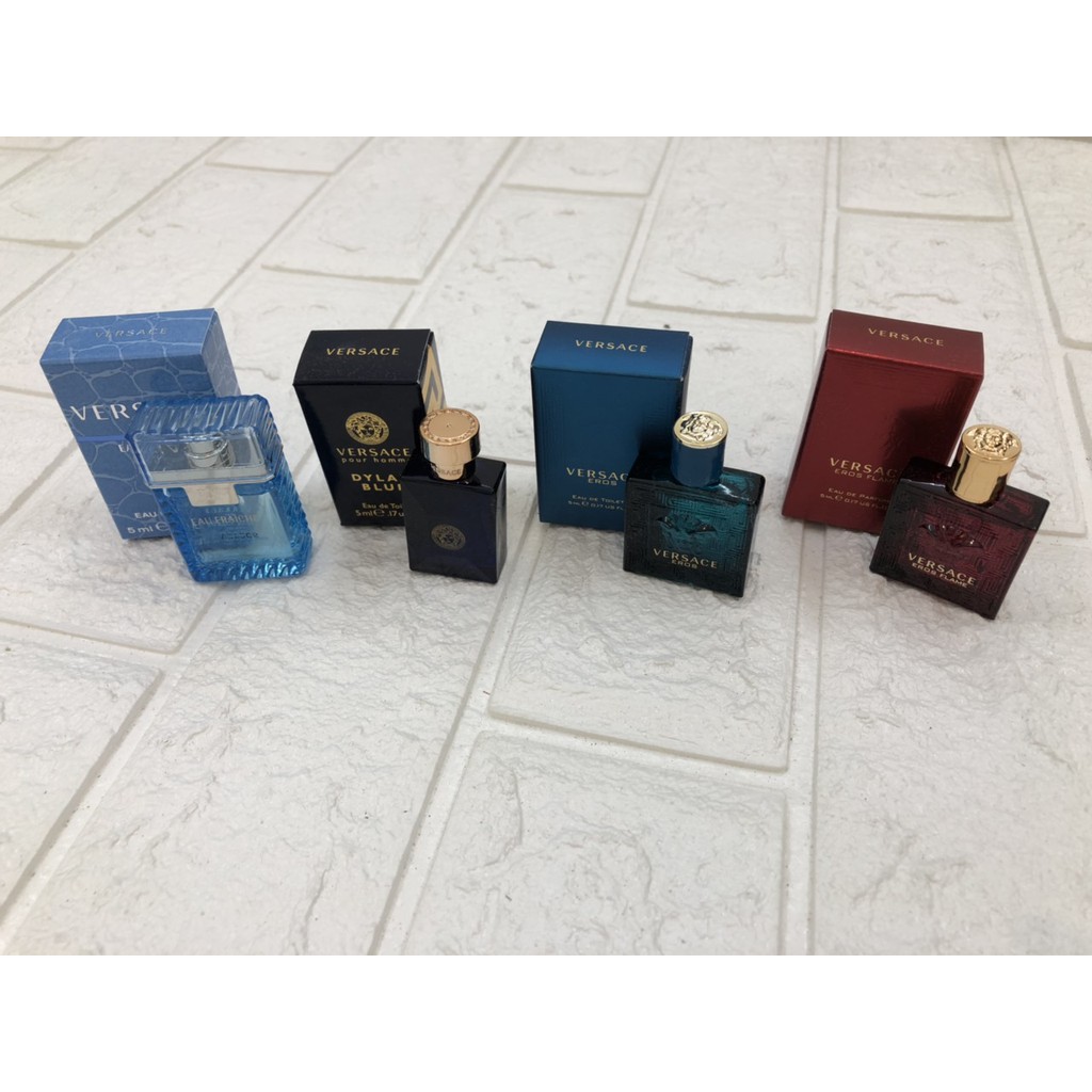 [Auth có bill] Set 4 chai nước hoa nam mini 5ml versace chính hãng