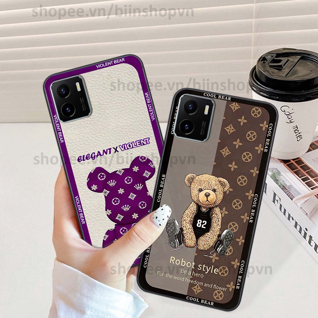 Ốp Vivo Y15s hình gấu bear brick đẹp độc lạ, thời trang, cá tính
