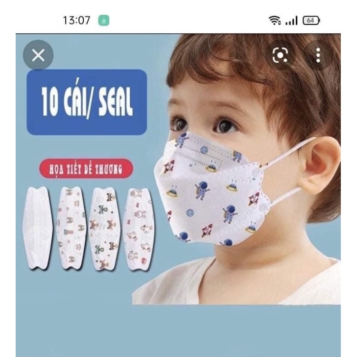 10 chiếc khẩu trang KF94 An Phong cho bé từ 2-8t mẫu ngẫu nhiên