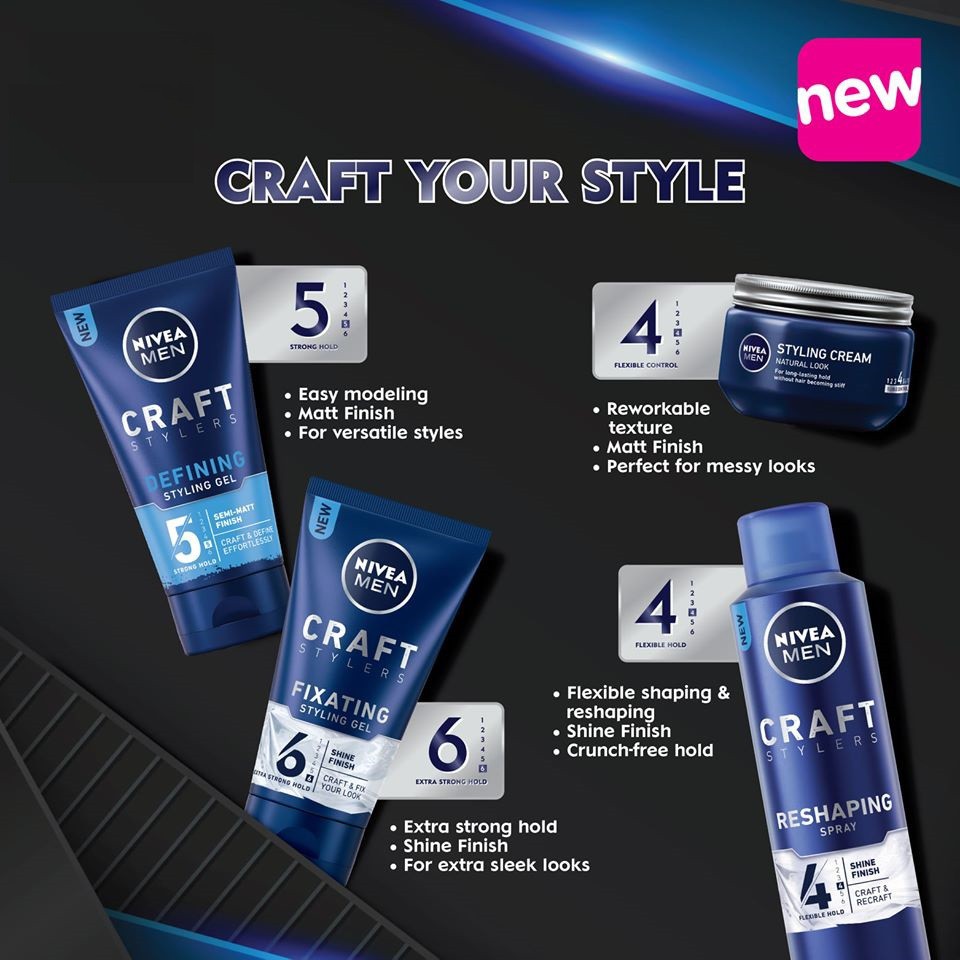 Kem, Gel tạo kiểu tóc Nivea men Craft Stylers 150ML – Nội địa Đức