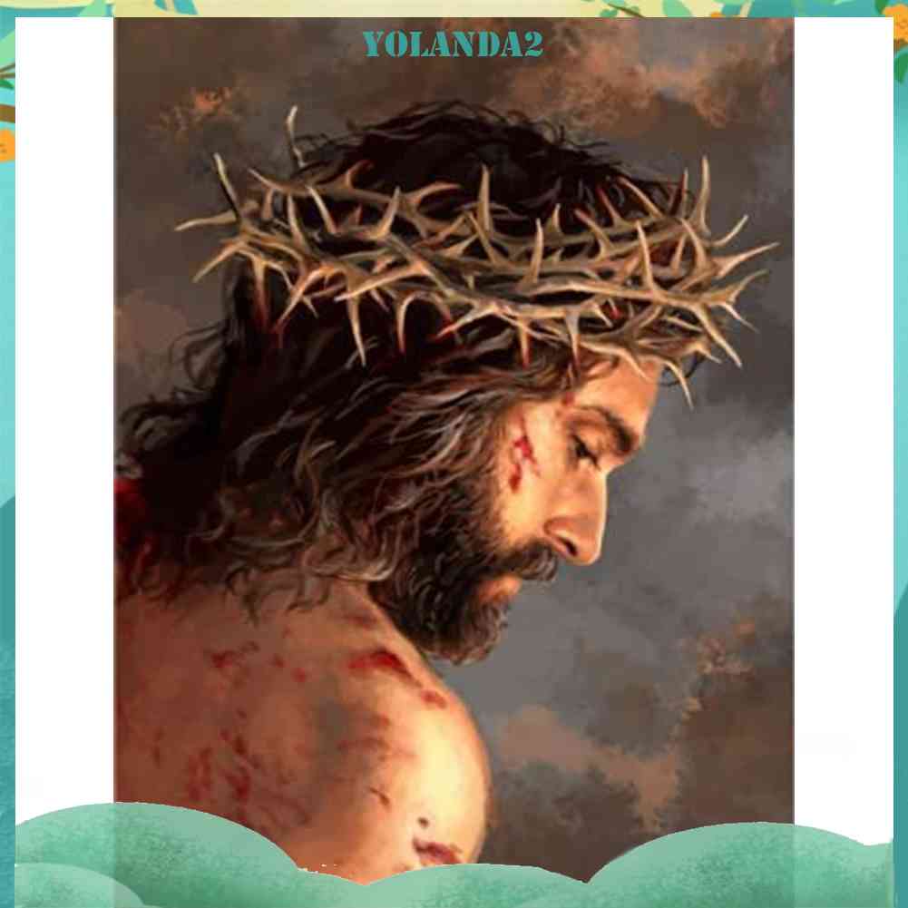 Tranh Đính Đá Kim Cương Toàn Bộ 5D DIY Hình Chúa Jesus