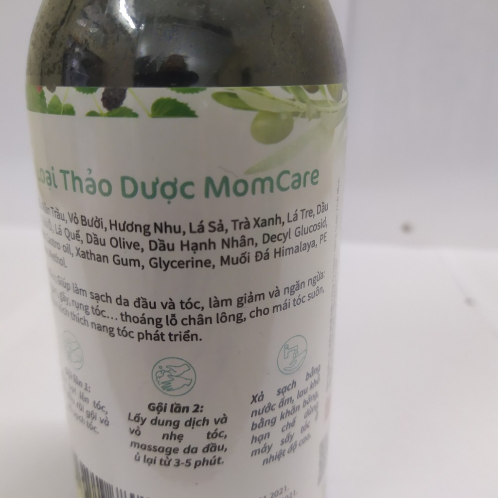 DẦU GỘI, XẢ, DƯỠNG TÓC BỒ KẾT THẢO DƯỢC  3in1 giảm rụng tóc, sạch gầu MOMCARE