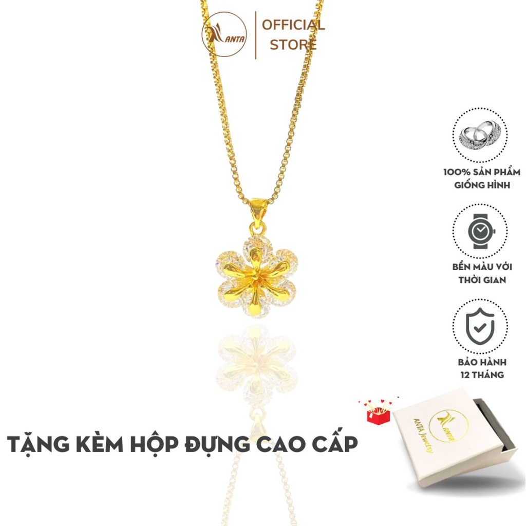 Dây chuyền bạc 925 ANTA Jewelry - ATJ3012 mặt hoa mai đính đá sang trọng lấp lánh