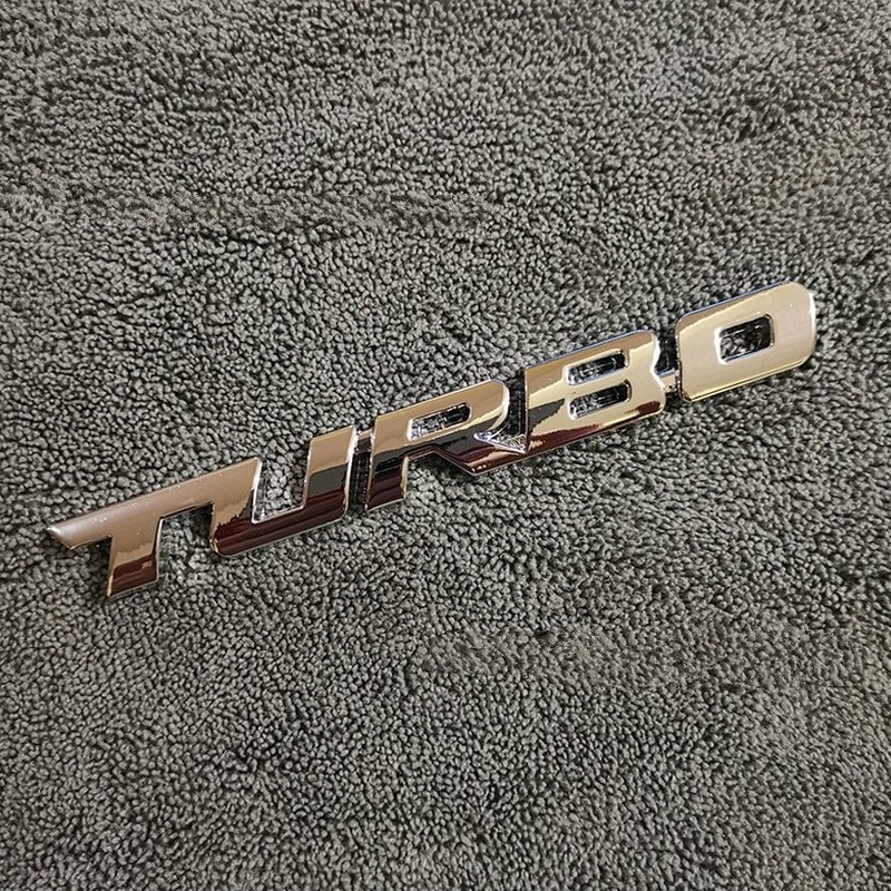 Chữ TURBO 3D Kim Loại - Trang Trí Xe Ô Tô Loại Đẹp