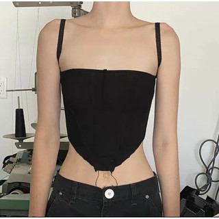 Áo croptop vạt nhọn