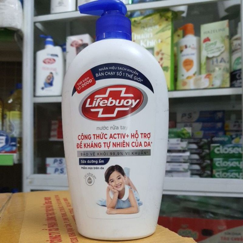 NƯỚC RỬA TAY LIFEBUOY BẠC BẢO VỆ VƯƠYJ TRỘI/ SỮA DƯỠNG ẨM MỀM MỊN TRÊN DA LOẠI 180GR VÀ 500GR
